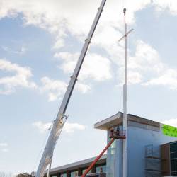 Henderson Worship Center: Cross Installation